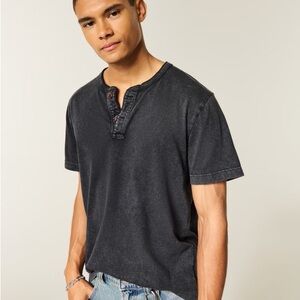 Slim Henley - Washed Black
